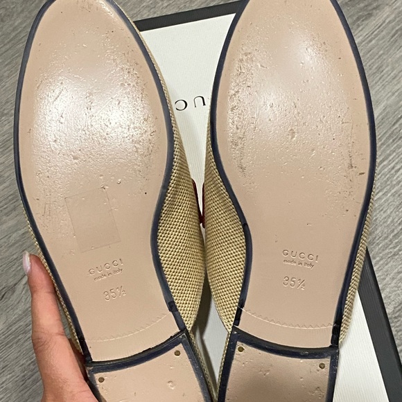 Gucci Canvas Vintage Charlotte Mules 35.5 - Picture 6 of 7